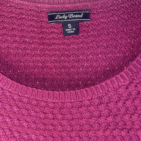 LUCKY long knit sheer lace shirt sweater thermal S hippie oversize lagen soft - Picture 3 of 7